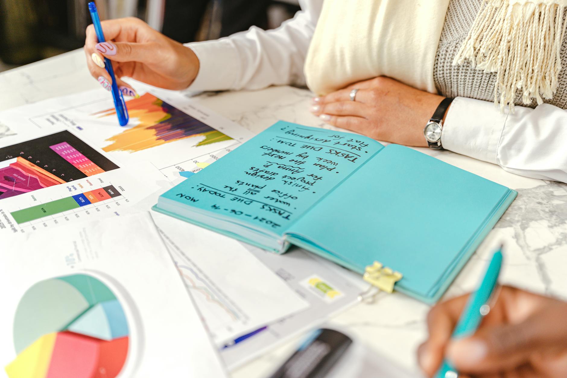 Professional finance team collaborating during strategic meeting